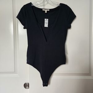 Express Black V-Neck Bodysuit